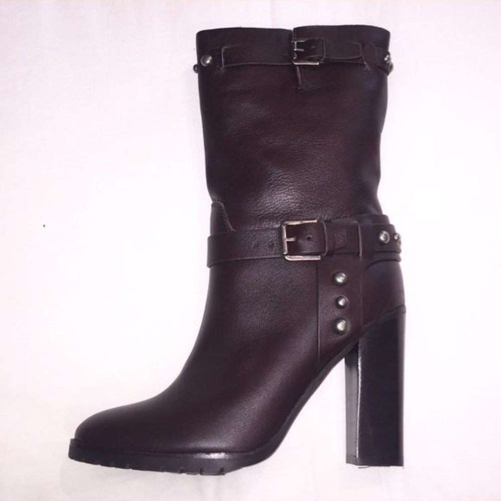Ralph Lauren Patrice black high heel booties